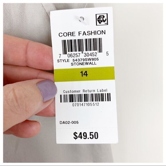 Style & Co Khaki Boyfriend Midrise Casual Pants‎ - Picture 7 of 14